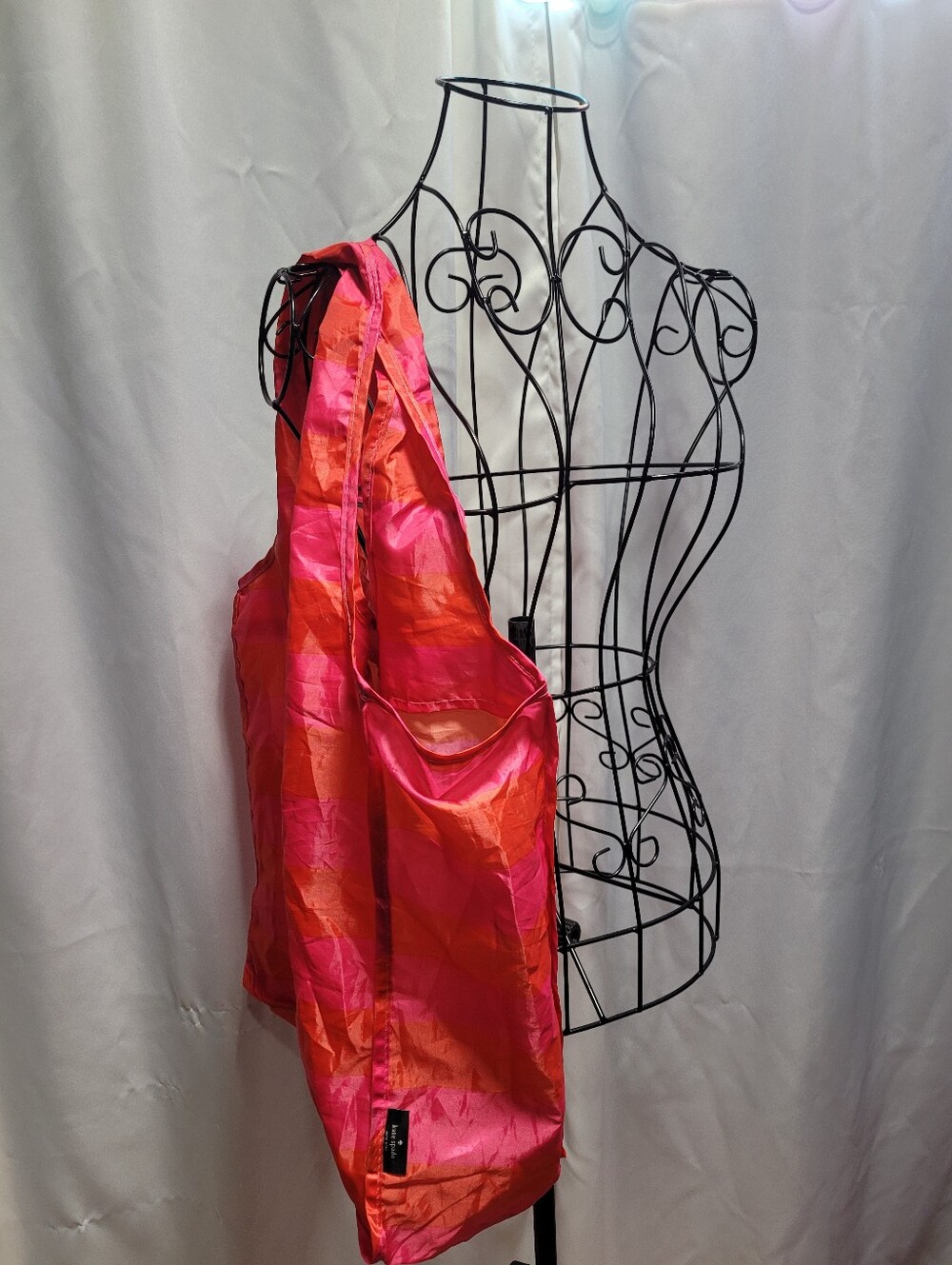 Foldable Pink & Orange Reusable Tote Bag